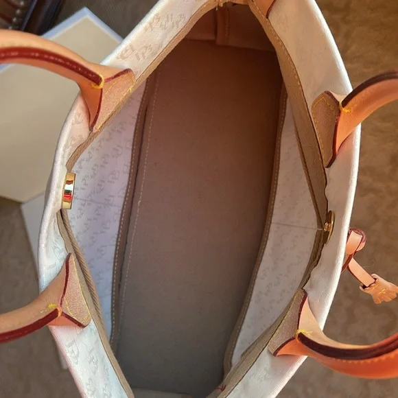 NWOT DOONEY & BOURKE VINTAGE SIGNATURE CANVAS LEATHER SHOULDER TOTE NEVER USED - Picture 15 of 17